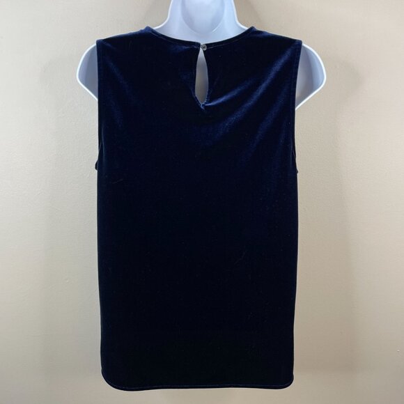 Vineyard Vines Womens Velvet Sleeveless Top Size S Blue Holiday Party Preppy - Picture 3 of 12